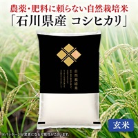 自然栽培米石川県産コシヒカリ（玄米　5kg）