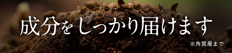成分をしっかり届けます