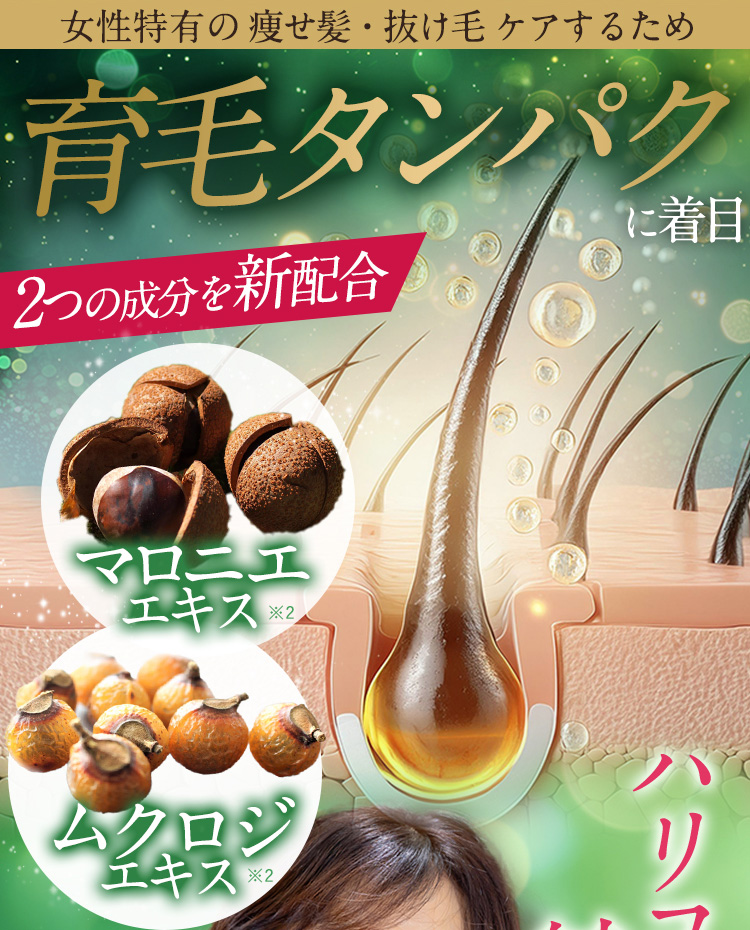 今までにない※1 新しいアプローチ!育毛たんぱくに着目した