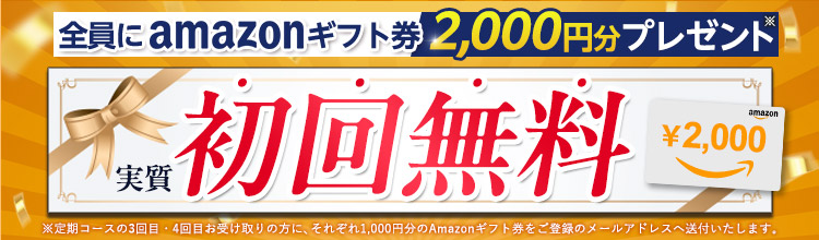 全員にamazonギフト券2,000円分プレゼント
