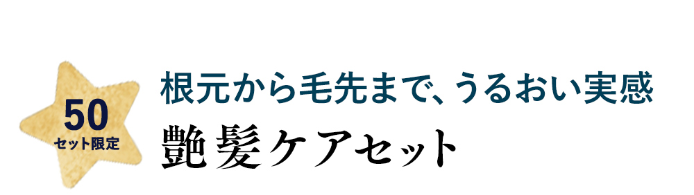 根元から毛先まで、うるおい実感 艶髪ケアセット
